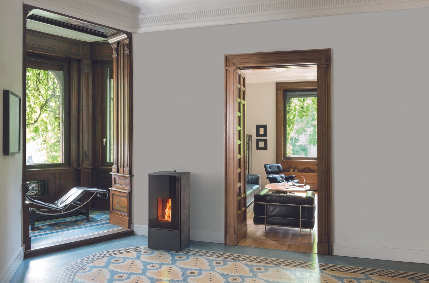 MCZ Eiko Core 6 kW pelletkachel zwart vrijstaand