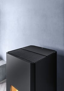 MCZ Mako pelletkachel zwart bovenaanzicht