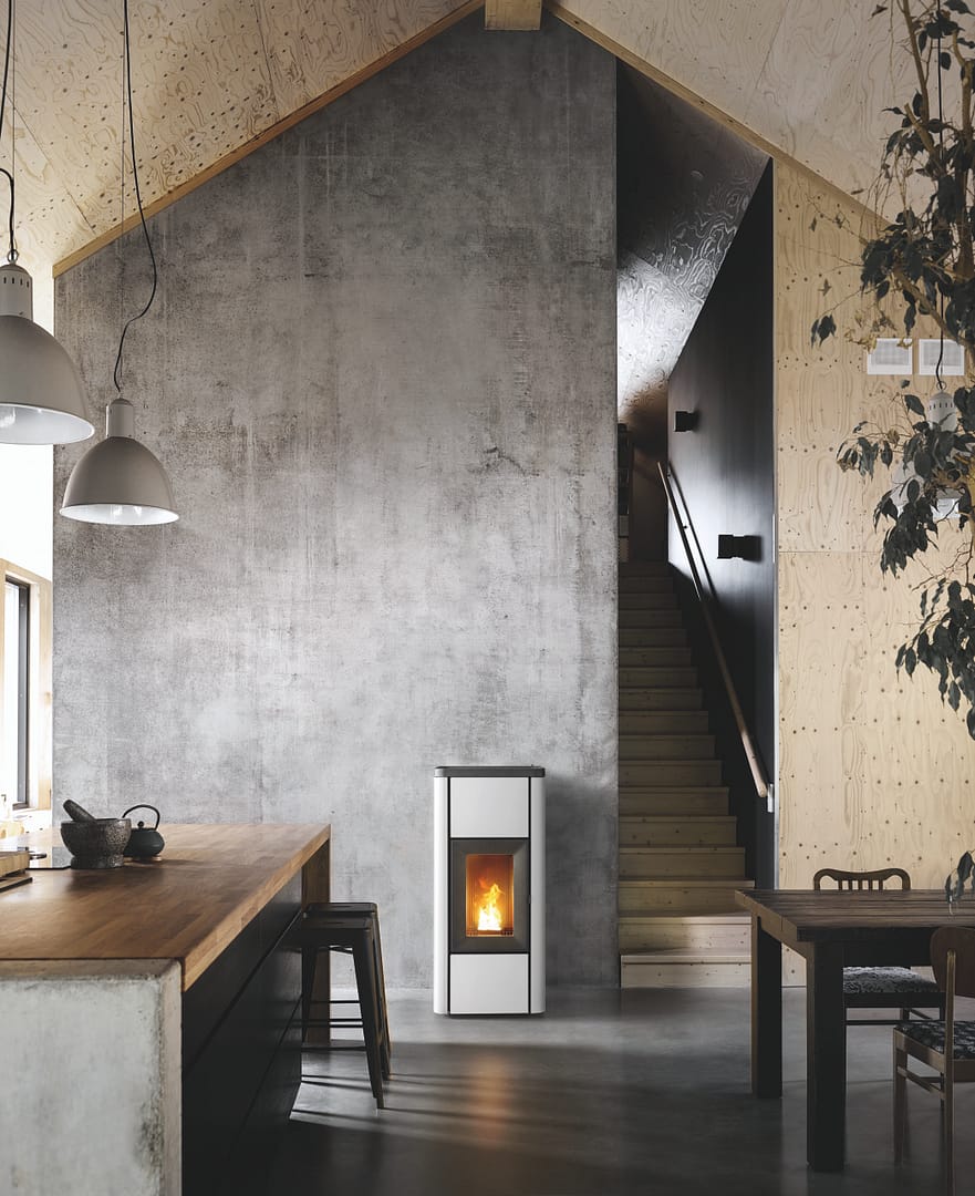 MCZ Mida pelletkachel modern design wit