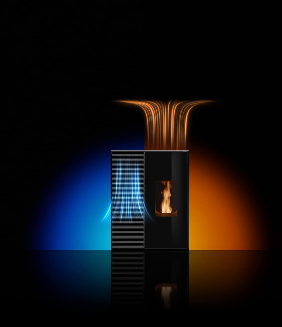 MCZ Eiko 365 pelletkachel met verwarmings- en koelfunctie